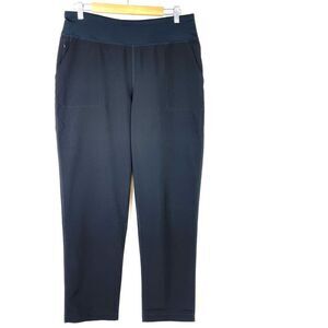 Lands End High Rise Ankle Active Pant Stretch Black Size Medium (8-10)